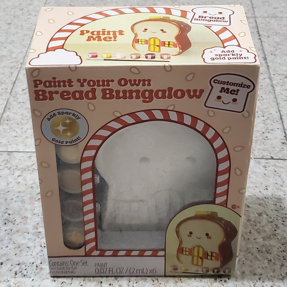 NEW Paint your own Fairy Sized Foodie House Set - BREAD BUNGALOW craft set